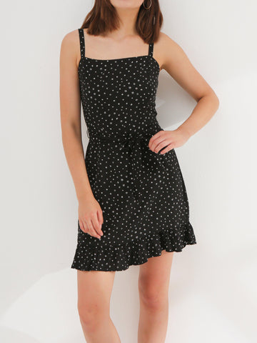 Black Tiny Flowers Romper - Shopmossrose